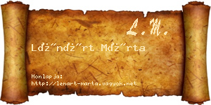 Lénárt Márta névjegykártya